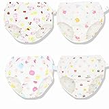 Limi　ベビー　キッズ　インナー　レース　パンツ　ショーツ　ブリーフ　4枚組　100%綿製　80cm～120cm　1～6歳 (110, C)