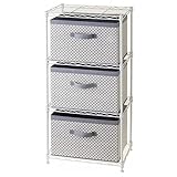 ドウシシャ ラック4段BOX3個付き ホワイト M45904WH3B