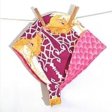 urban BABY bonnets(UB2)のオシャレすぎちゃう帽子 far, far away solBonnet　100%完全手作り　女の子用ゴールデンユニコーン&ピンク花びら柄リバーシブルハッ