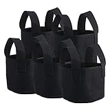 不織布プランター 植物成長鉢 植え袋 ガーデンニング用 庭用 園芸用 植物栽培 野菜栽培 通気性 浸透性 運搬便利 腐食しない 分解可能 環境に優しい 5セット 14 x 18cm