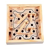 (トイホーム)Toy home新しいシックな器の小さな木製の迷路ゲームパズル金属ボール手作りおもちゃのギフト