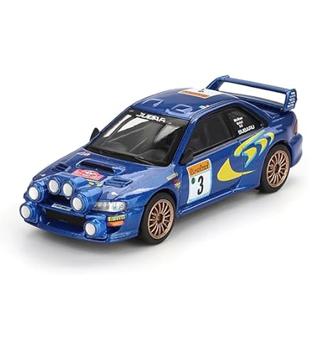 HobbyJAPAN 1/64 Subaru Impreza WRC 1997 Blue Diecast Mini Car