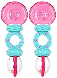 Bright StartsピンクRattle & Teethe 2パック – 0 – 12 Months – 最初Adventures