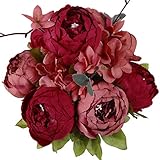 Luyue 造花　牡丹 花束　1本セット結婚式 ホーム パーティー用　飾り