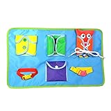 IPOTCH 赤ちゃん　子供　練習　知育玩具　おもちゃ　スナップボタン　バックル　基本スキルボード　　