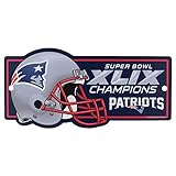 新しいEngland Patriots公式NFL 11インチx 17インチSuper Bowl 49 Champions予約駐車場サインでWinCraft