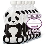 Squooshi Reusable Food Pouch | Panda | Refillable Squeeze Pouches for Kids of All Ages by Squooshi
