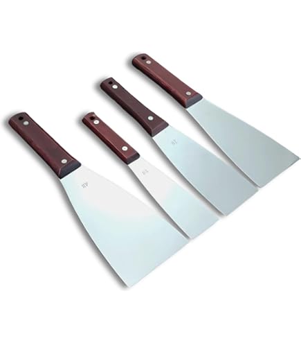 906【未使用】左官道具 まとめて 4個 セット 柄付金ベラ120ミリ ステン金ヘラロング105ミリ 125ミリ L-54