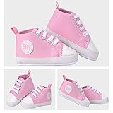 ベビースニーカー　赤ちゃん運動ズック靴 女の子　男の子　可愛い　快適　歩行練習　綿布　11cm　ピンク　0-6ヶ月に対応靴　春夏秋