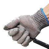 Dan高パフォーマンスレベル5保護、安全カット耐性防刃ステンレススチールメタルメッシュButcher Glove、食品グレードカットProof Gloves