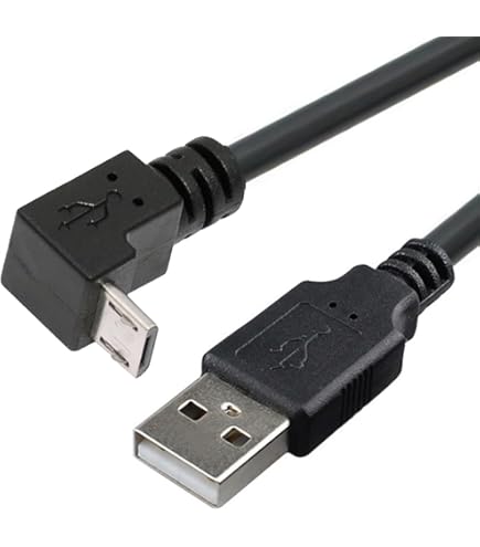 Amazon | ［ZAZ］ microUSB 20センチ 延長ケーブル(上向きL型) | ZAZ