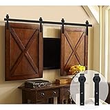 HomeDeco Hardware 吊り押入クローセット インテリア デザイン 軌道 ドア用金具 8FT (2.44メートル） ダブルドア