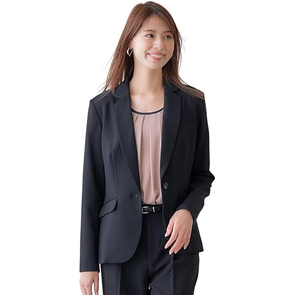 新品☆S黒系無地ケープ風ジャケットおしゃれスーツ♪お仕事・通勤〇D389 nj162510-c.jpg