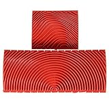 Preamer 2pcsゴムラウンド木目ホイールブラシ壁テクスチャアートペイントツールセット、3 " 6 "