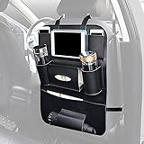 APSOONSELL 車用 多機能 シートバックポケット 収納ポケット 大容量 取り付け簡単 ブラック