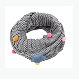 ベビーマフラー　暖かいニットネックウォーマー女の子 　可愛いガールススヌード 　秋冬 防寒 防風 (グレー)