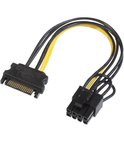 Amazon.co.jp: KAUMO PCIe 8ピン - ペリフェラル電源4ピンx2