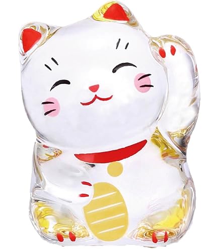 Amazon.co.jp: 【石流通センター】【彫刻置物】招き猫 ローズ