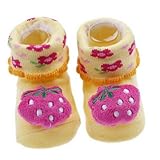 Yuelian かわいい 動物キャラクターベビーソックス (イエロー)