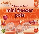 Vital Baby Press 'n' Pop Mini Freezer Pots, Orange, 1 Ounce, by Vital Baby