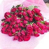 祝いにサプライズギフトに国産の赤いバラ１００本のボリューム花束
