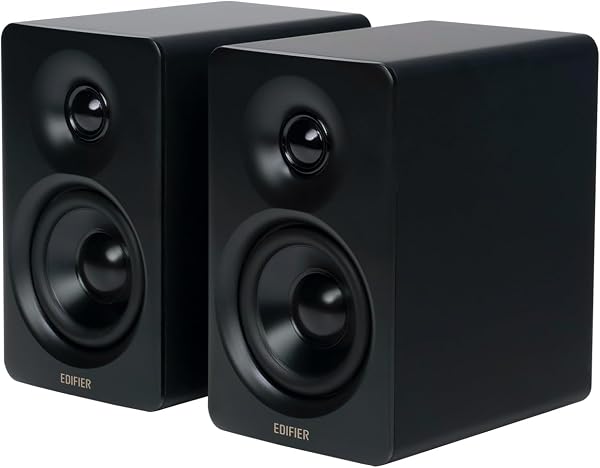 「VGP2025金賞&コスパ大賞」Edifier M60 マルチメディアスピーカー 66W Bluetooth 5.3 ハイレゾワイヤレス コンパクトなデザイン 専用アプリ スタンド付き USB-C/AUX入力 MDF製 黒 - 1