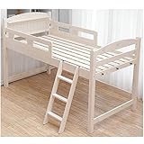 木製ロフトベッド シングル 棚コンセント2口付 ベッド下の空間を有効活/ホワイトウォッシュ