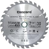 Concord Blades WCB0725T030HP 7-1/4-Inch 30 Teeth TCT General Purpose Hard & Soft Wood Saw Blade [並行輸