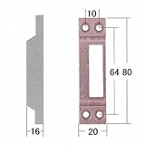 エスカッション（ストライク）　SS-11B　面付ストライク　ブロンズ　亜鉛合金　板厚：1.6　入数：1・10・30　4-M4用皿穴