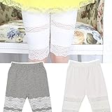 【韓国スタイル子供服】夏新作 キッズ レギンス 女の子 レースハーフレギンス ★タイツ・スパッツ / 全3色選 100/110/120/130/140 Gray,140