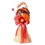 Azurosa(アズローザ） アーティフィシャルフラワー 花材 造花 ギフト リース 枯れない花 お正月 飾り しめ縄 赤椿 薄ピンクダリア