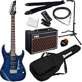 GIO Ibanez ジオアイバニーズ エレキギター GRX70QA/TBB エレキギター入門セット【付属アンプ：VOX Pathfinder10】