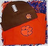 Clemson Tigers Baby Onesie And Football帽子ギフトセット