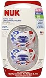 Nuk Orthodontic 6-18M Patriotic Silicone Pacifiers by NUK [並行輸入品]