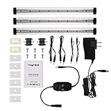 LED下キャビネット照明、viugreum調光機能付き超薄型[カウンタ照明、12 W 900lm 3パック、表示キッチンキャビネットのキャビネットワインクーラーWardrobes本棚