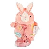 [BELK]子供　ベビー用 牽引バッグ　カバン　リュックサック バッグ キッズ スポーツ　旅行 通勤 通学 大容量 ランチ袋 おもちゃ袋（ウサギ　ピンク）