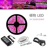 植物LED ALEHOU 植物育成用 16.4ft/5M SMD5050 防水LED植物光ストリップ はフルスペクトルSMD 5050レッドブルー4 : 1照明リボン 水耕栽培 庭用緑色 室内栽培 園