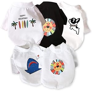 ペット服 犬服 Tシャツ ドッグウェア ベスト パジャマ カップ ル服 スポーツ服 タンクトップ 上着 犬猫洋服 可愛い 春夏服 柔らかい 綿製 丸首 犬の服 犬用コスチューム 人気 仮装 ファッション 小型 中型犬服猫服 通気 涼やか お散歩 お出かけ (XS,犬)