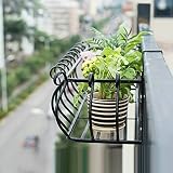 フラワースタンド屋内バルコニー屋外フェンス鉄のアート窓の掛け布団ハンギング棚 (色 : C, サイズ さいず : 80センチメートル)