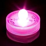 RaiFu キャンドル キャンドル ライト火が出ない 安全 デート飾り LED 防水 12個セット ピンク