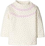 《秋冬物》(日本製) Pample Mousse(パンプルムース) 接結小花プリントモールレース付トレーナー 90cm /IV NO.DP-63259