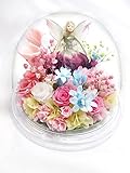 【プリザーブドフラワー／オルゴールアレンジ】妖精の微笑みと花たちの甘い夢を「星に願いを」のメロディーに乗せて【リボンラッピング付き 送料無料】