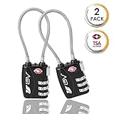 TSA Approved Luggage Travel Lock 2パック、set-your-own組み合わせロックfor School Gym Locker、荷物スーツケース荷物ロック、ファイル、ツ