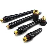6PCS TIG溶接機アクセサリーTIG溶接トーチヘッドロングミッドショートTIG戻るキャップ