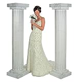 6 ' Marble Look Fluted列Pillars 2ピースセット結婚式装飾by Fun Express