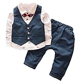 (ブルーリンクス) BLUE LINX 可愛い 子供 服 スリーピース フォーマル ベスト 蝶ネクタイ リボン 柄 シャツ 男の子 サイズ 80 cm 90 cm 100 cm 110 cm 120 