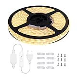 Minger LED Extendable柔軟なライトストリップ、16.4 Ft 300単位SMD LED、ip65防水ライトストリップ、LEDリボン、DIYクリスマスホリデーホームキッチン車バーイン