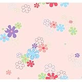 York Wallcoverings KL2967SMP York Kids IV Flower Power 8-Inch x 10-Inch Memo Sample Wallpaper, Pink 