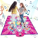 JoyRapt ダンスマット おもちゃ 女の子 ピアノマット プレゼント ゲーム 子供 女の子 男の子 3歳 4歳 5歳 6歳 7歳 8歳 プレイマット 音楽マット 7つモード 自動採点 LED搭載 音量調整 柔軟素材 滑り止め 防水 折りたたみ プリンセス 人気 ギフト 誕生日プレゼント 小学生 クリスマス 日本語説明書付属