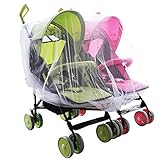 Aligle Twin stroller nets Baby Mosquito Mesh Tandem Strollers Double and Car Seats by Aligle